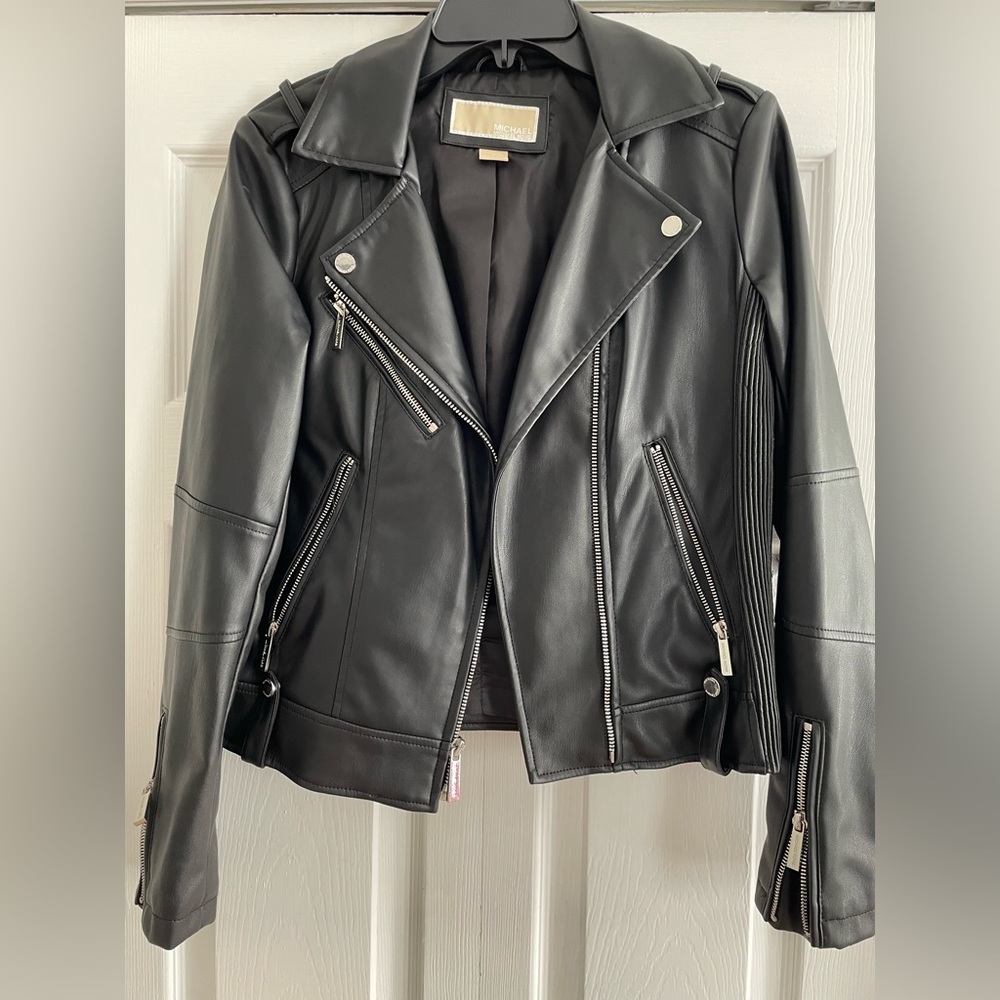 Michael Kors Leather Jacket Size Small